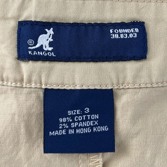 KANGOL | Lightweight Cotton 90's Y2K Mini Skirt in Khaki | Kangol Size 3 (US XS) - Picture 3 of 5